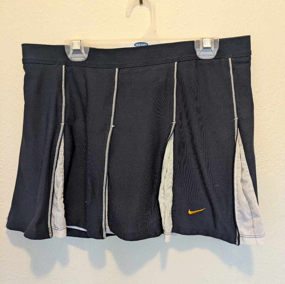 Nike Navy Tennis Skirt with White Accents